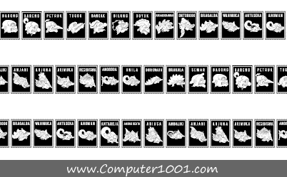 Font Perangko Wayang