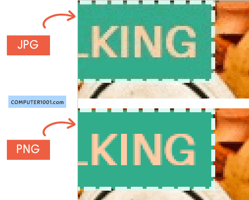 Perbandingan ketajaman gambar PNG dan JPG Perbandingan ketajaman gambar PNG dan JPG