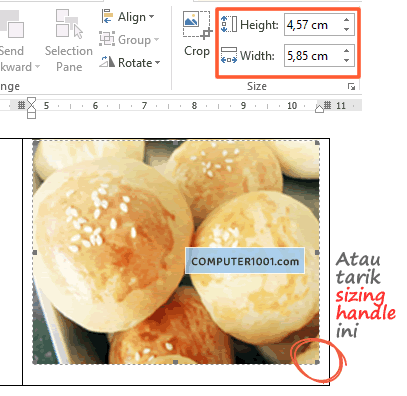 Perbesar Ukuran Gambar untuk Mail Merge