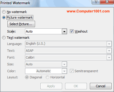 Picture Watermark Word 2010 Picture Watermark Word 2010