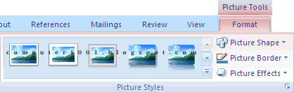 Tab Picture Tools di Word