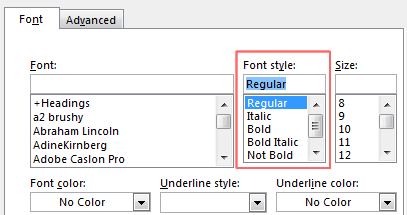 Pilih font style Regular Pilih font style Regular
