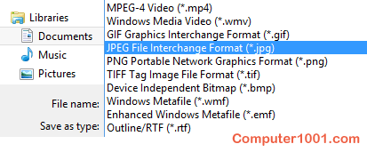 Pilih format gambar Pilih format gambar