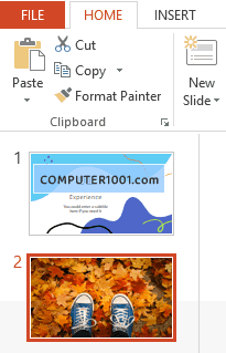 Pilih thumbnail slide