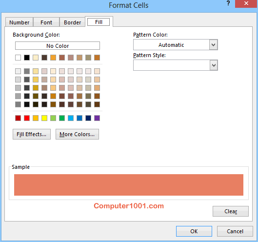 Tab Fill Warna