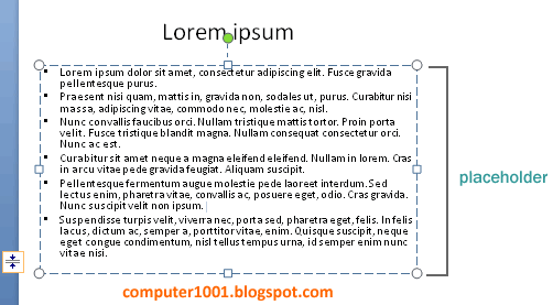 Placholder PowerPoint 2007 - Computer 1001 Placholder PowerPoint 2007 - Computer 1001