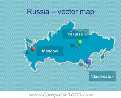 Powerpoint Map of Russia