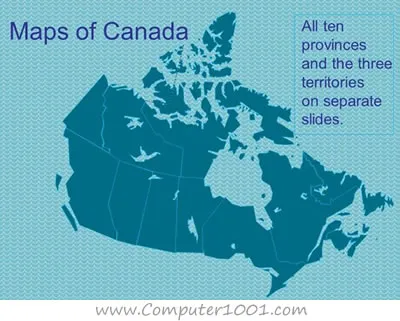 PowerPoint Maps of Canada Template