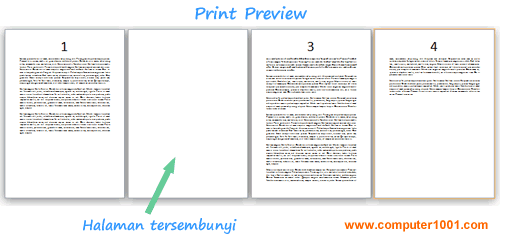 Print Preview - jumlah halaman empat Print Preview - jumlah halaman empat