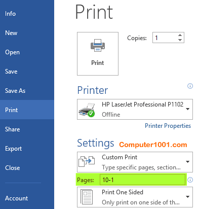 Print dari halaman terakhir Print dari halaman terakhir