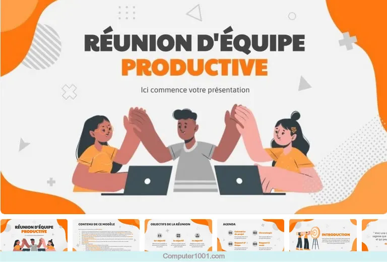 PPT Template Teamwork Productive Team Meeting PPT Template Teamwork Productive Team Meeting