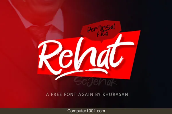 Font Tulisan Tangan Rehat