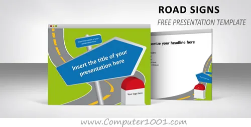 Road Signs – Free Template for PowerPoint and Impress