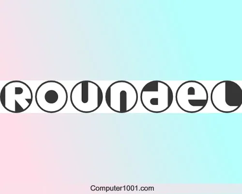 Roundel Font Bulat Bulat Tebal