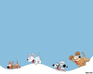 Running Dogs PowerPoint Template - Template Power Point Lucu