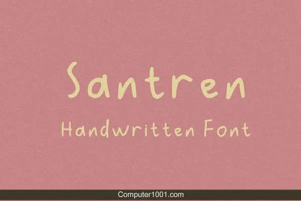 Font Tulisan Tangan Santren