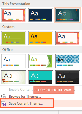 Save Current Theme Save Current Theme