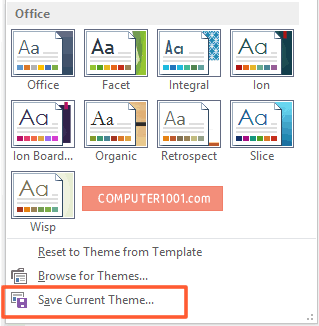 Save Current Theme Save Current Theme