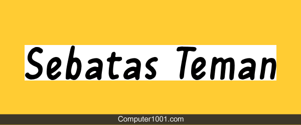 Font Tulisan Tangan Sebatas Teman