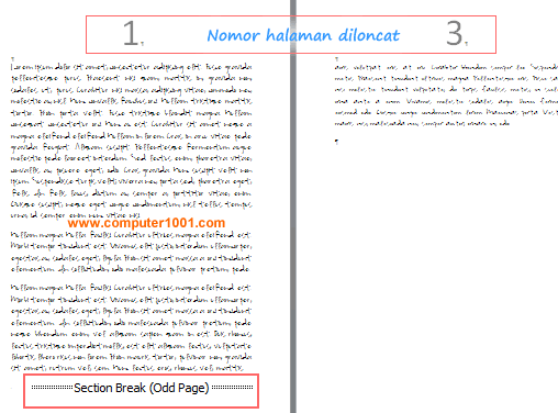 Section break odd page yang menyebabkan halaman kosong dan nomor halaman diloncat Section break odd page yang menyebabkan halaman kosong dan nomor halaman diloncat