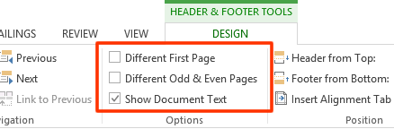 settingan option header footer daftar isi settingan option header footer daftar isi