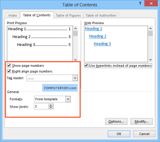Settingan Daftar Isi Word Settingan Daftar Isi Word