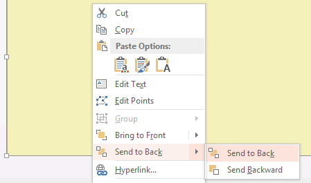 Pilih Send to Back Pilih Send to Back