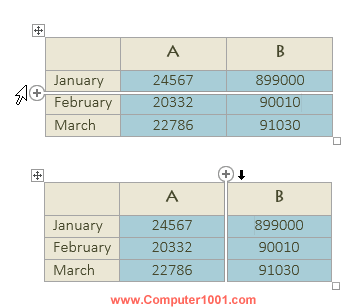 Shortcut menambah baris dan kolom baru tabel Shortcut menambah baris dan kolom baru tabel