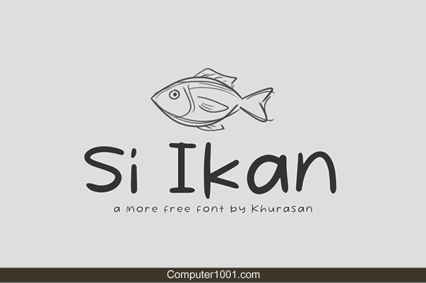 Font Tulisan Tangan Si Ikan