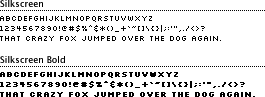 Silkscreen - Font Silkscreen - Font