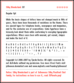 Silky Wornderland - Font Silky Wornderland - Font
