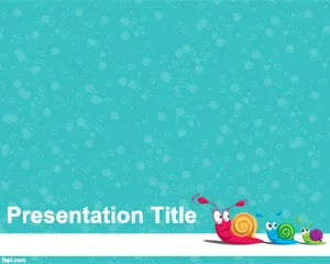 Snail Cartoon PowerPoint Template - Template Power Point Lucu