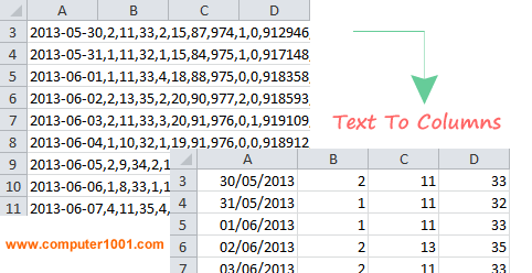 Membagi isi sel - Text to Columns Excel Membagi isi sel - Text to Columns Excel