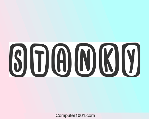 Font Huruf Bulat Kapital Stanky