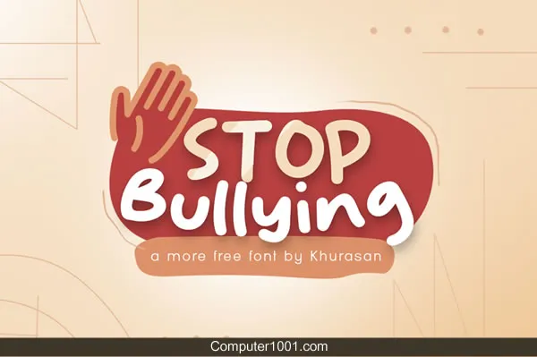 Font Tulisan Tangan Stop Bullying