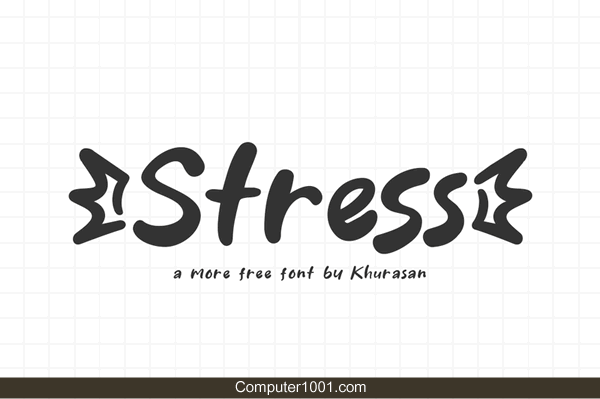 Font Tulisan Tangan Stress