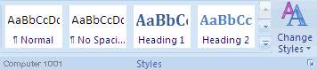 Heading Styles Heading Styles