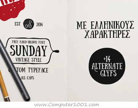 Sunday Font Download font keren Sunday