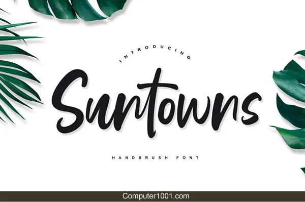 Font Tulisan Tangan Suntowns