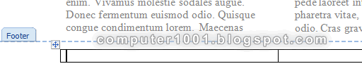 Table 2x1 di Footer Dokumen MS Word Table 2x1 di Footer Dokumen MS Word
