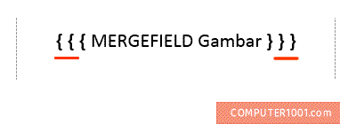 Tambahan 2 kurung kurawal di kode field gambar Tambahan 2 kurung kurawal di kode field gambar