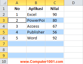 Tampilan hasil semua baris kosong sudah dihapus Tampilan hasil semua baris kosong sudah dihapus