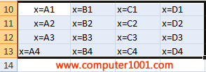 Tampilan tabel link sel Excel Tampilan tabel link sel Excel