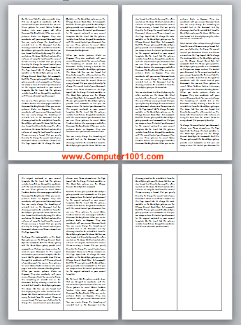 Tampilan kolom dengan bingkai di setiap halaman Word Tampilan kolom dengan bingkai di setiap halaman Word