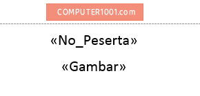 Tampilan merge field gambar Tampilan merge field gambar