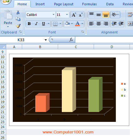 Tampilan warna pada chart Excel 2007 Tampilan warna pada chart Excel 2007
