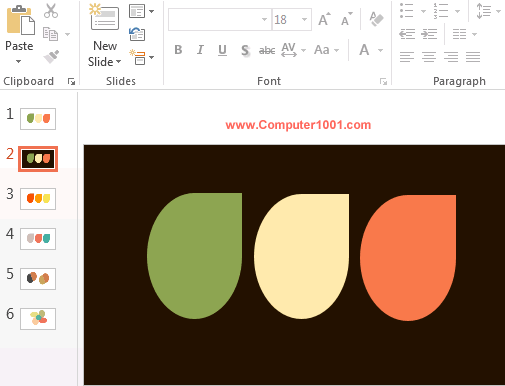 Tampilan warna pada shape PowerPoint 2013 Tampilan warna pada shape PowerPoint 2013