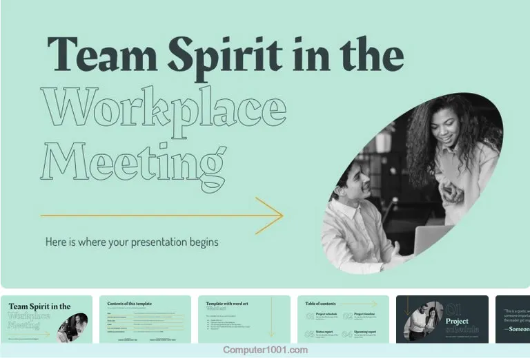PPT Template Team Spirit in the Workplace Meeting PPT Template Team Spirit in the Workplace Meeting