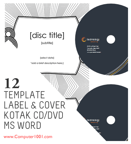 Download 12 Template Label dan Cover Kotak CD/DVD Microsoft Word Download 12 Template Label dan Cover Kotak CD/DVD Microsoft Word