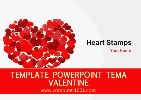Download 9 Set Template PowerPoint Tema Valentine